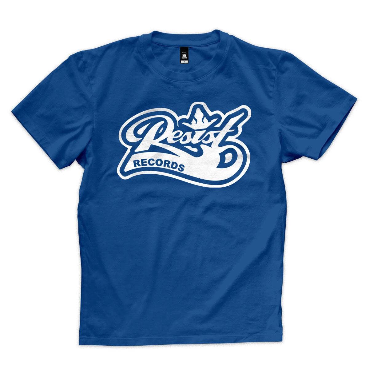 New Music Resist  Logo  White On Royal T Shirt L