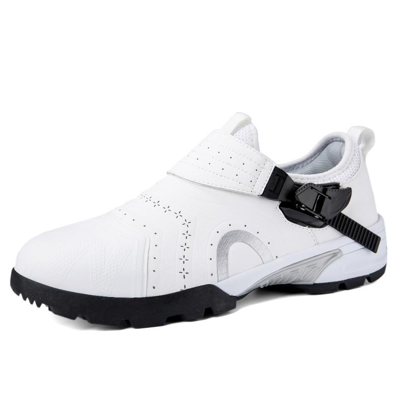 

Новая мужская и женская уличная повседневная обувь большого размера, обувь для гольфа, обувь для занятий спортом на открытом воздухе, обувь для тренировок по гольфу с застежкой 46 белый