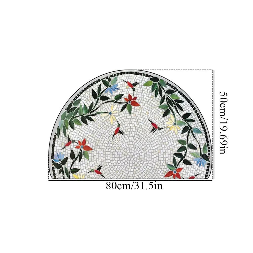 New Non Slip Semi-Circular Carpet Washable Wear-resistant Entrance Door Mat Doormat Bathroom Entrance