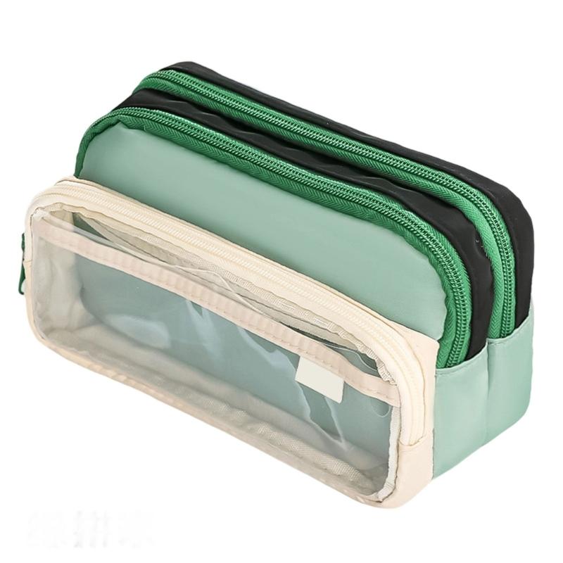Large Capacity Pencil Bag Japanese Styles Pencil Case Pen Pouch Clear Pencil Pouch Pen Case School Office Supplies