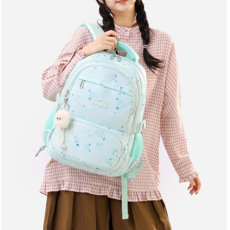 Leicht Atmungsaktiv Pupille Schulrucksack Niedlich Süß Mittelschulmädchen Rucksack Modisch Bunt Große Kapazität Schultasche für Klasse 3-6