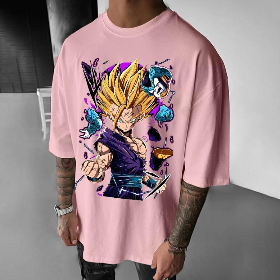 

2025 Dragon Ball Wukong Short-sleeved T-shirt Printing Loose Round Neck Tide Brand Summer Men and Women Tide 4XL
