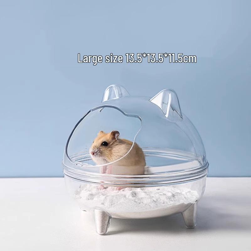 

Transparent Hamster Nest & Bathtub – Anti-Splash Design with Free Shipping