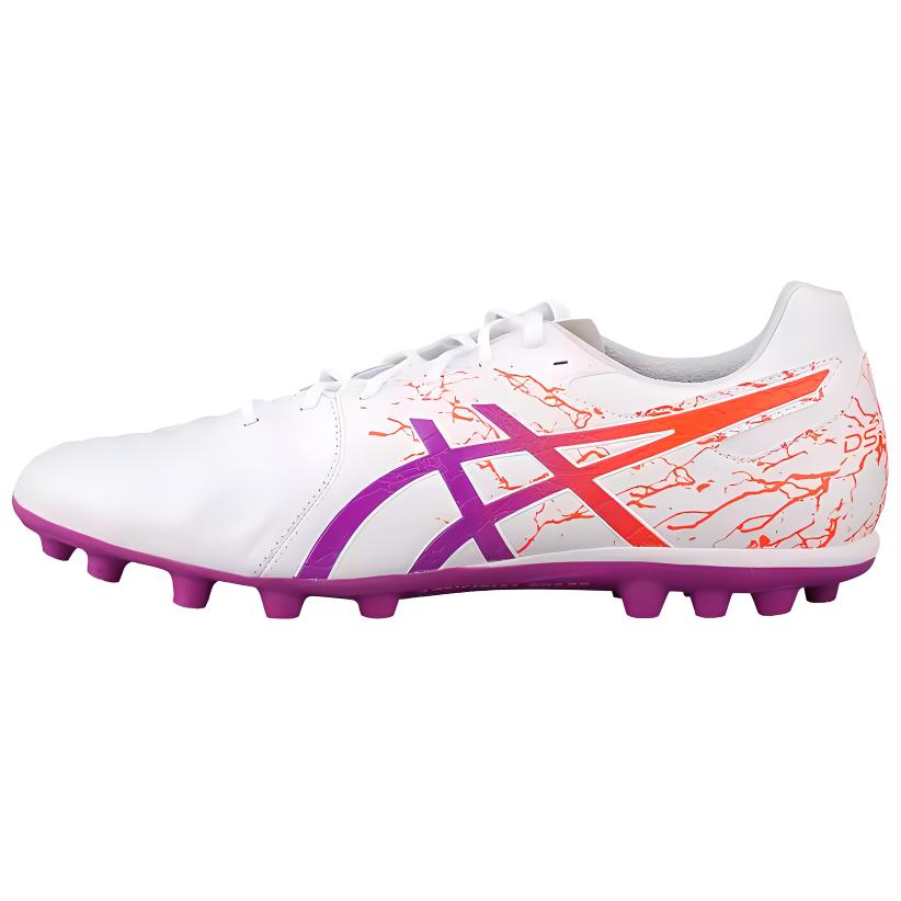 Asics Ds Light Series Comfortable Fit Ag (Rubber Short Studs) Kangaroo Leather Soccer Shoes Men Soccer Shoes White Purple 1103A032104