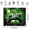 1pc Polyester Game Controller Happy Birthday Background Banner, Multi-purpose Game Themed Party Wall Decoration