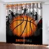Ready Curtains Cheap 3D Sports Basketball Blakout Curtain, Kids Window Treatment Sets, Bedroom Curtains For Living Room