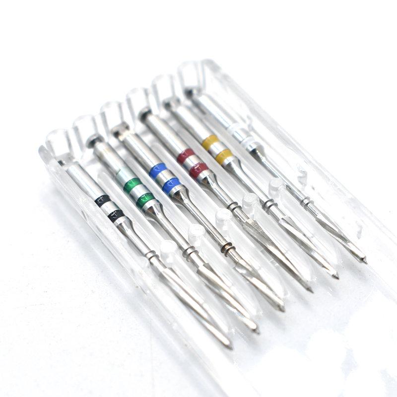 Dental Stainless Steel Reamers Drills For Screw Post Clinic Lab Material 6Pcs In Pack