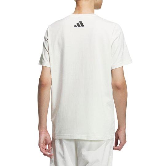 adidas GRAPHIC SHORT SLEEVE T SHIRT T Shirt Unisex Jade White KB7751