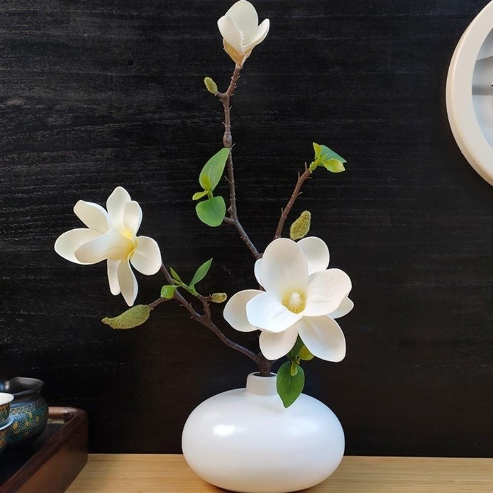 Realistische Haptik Künstliche Orchideenblüten Langer Ast Magnolienzweige Bürodekoration