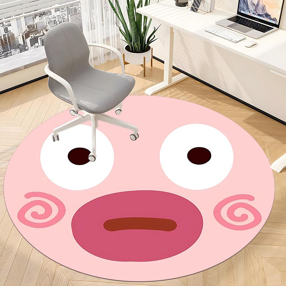 1pc Cute Face Chair Carpet for Office, Non-slip, Soft and Durable Office Rug for Interior Decoration, Perfect for Office yy260313035