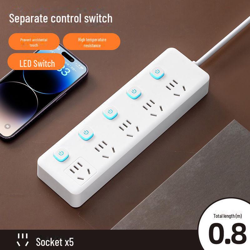 Xiaomi Smart Power Strip: Multi-Function USB Extension Board with Multiple Outlets for Home and Office.