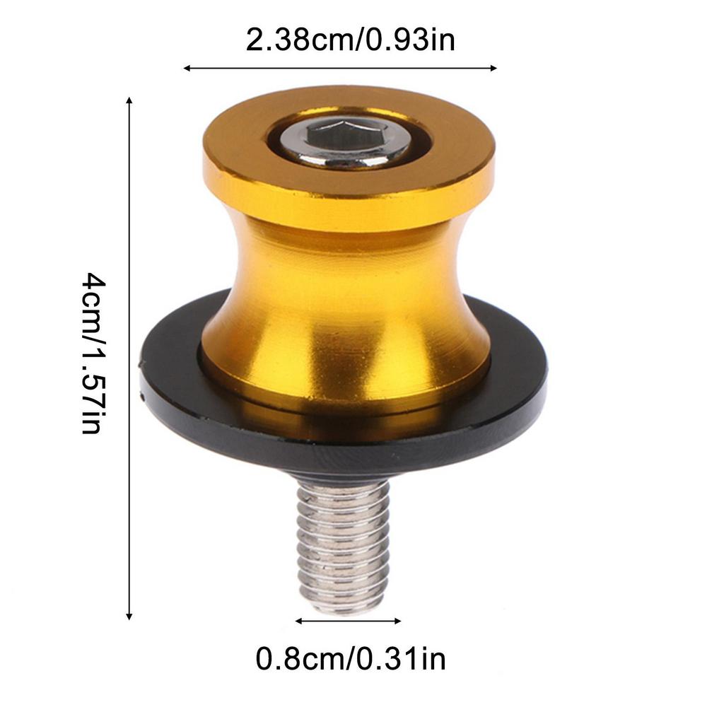 Motorcycle Swing Arm Sliders M8 Swing Arm Slider Stand Screws Swingarm Spools For Lifting Pin Screw Rear Sliders M8 Threads