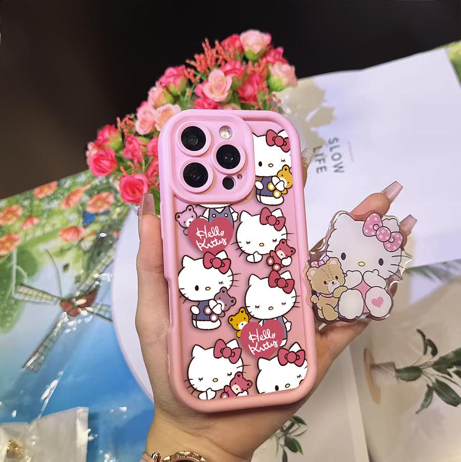Sanrio TK Stand Airbag KT Apple 15 Pink Phone Case