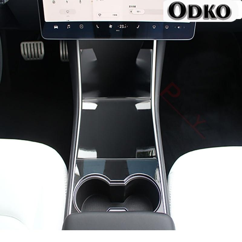 For Tesla Model 3 2017- Center Console Protective Film Transparent Film Stickers 3Pcs