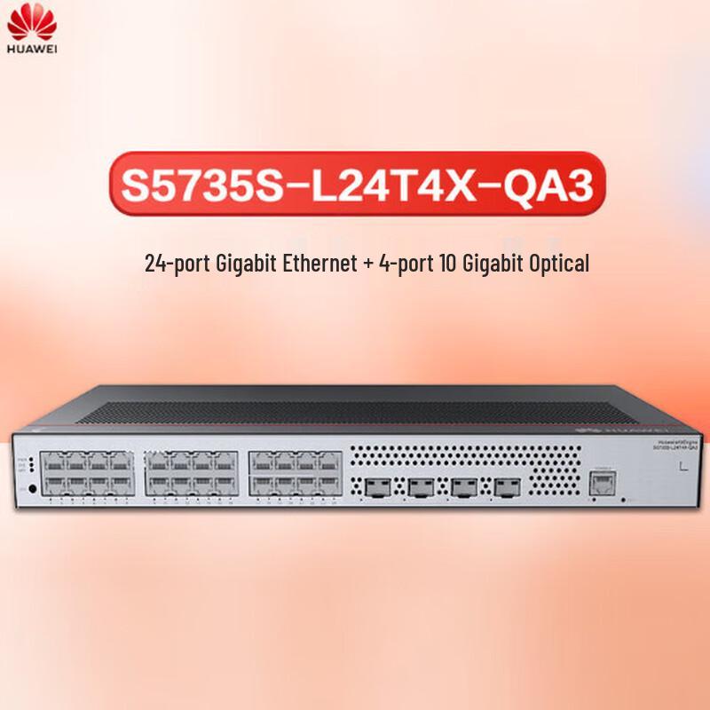 

Huawei S5735S-L24T4X-QA3 24-Port GE + 4-Port 10GE Enterprise Switch