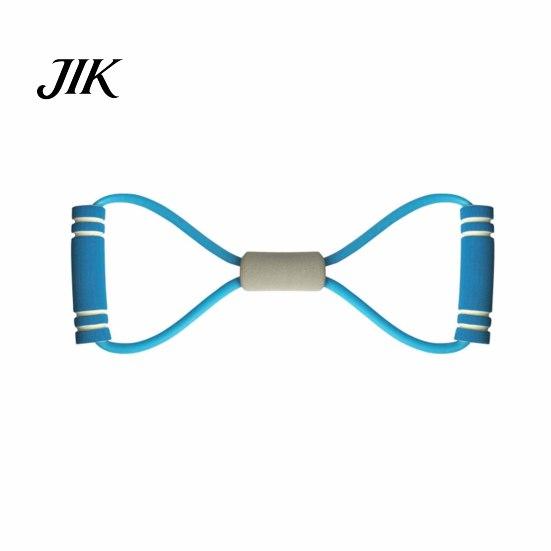 Resistance Band with Handle Figure 8 Fitness Portable Men Women Arm Foam Buckle Shoulder Stretch Strength Training Exercise Elastic Strap Tension Rope