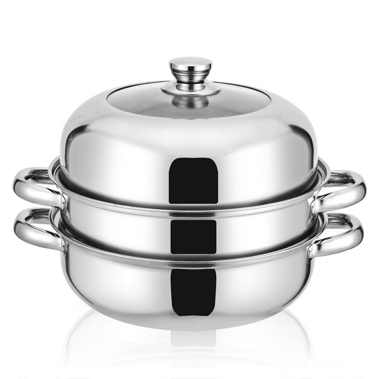 Stainless Steel Double-Layer Thickened Soup Steamer Pot - Multifunctional Household Cookware Gift