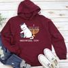 Meowzel Tov Hanukkah Hanukkah Holiday Hoodie Jewish Sabbath Gift Sweatshirt Comfortable Keep Warm Long Sleeve Tracksuit