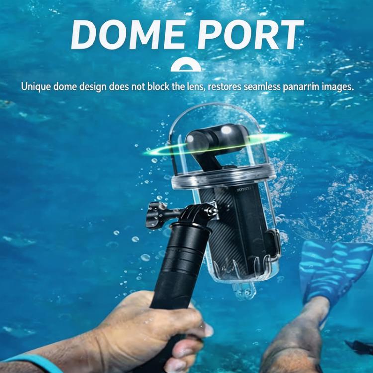 Waterdichte Behuizing voor DJI Osmo Pocket 4, 60M/196ft Duikbehuizing met 540-graden Panoramisch Uitzicht, Onderwater Accessoires voor Surfen Snorkelen