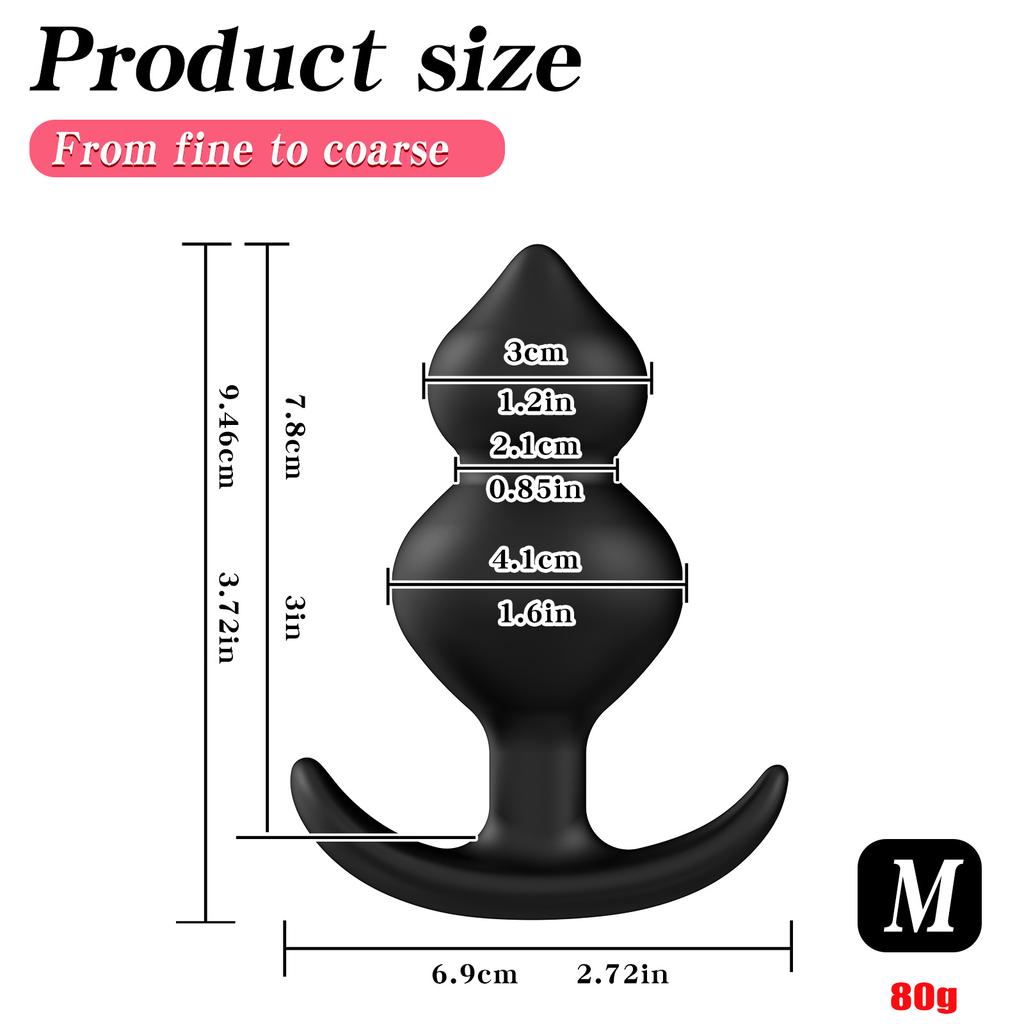 Hot Selling Wearable Anal Plugs With Steel Balls Analplug Buttplug Butplug Fake Dildo For Women Men Anal Beads Adult 18 +Sextoys