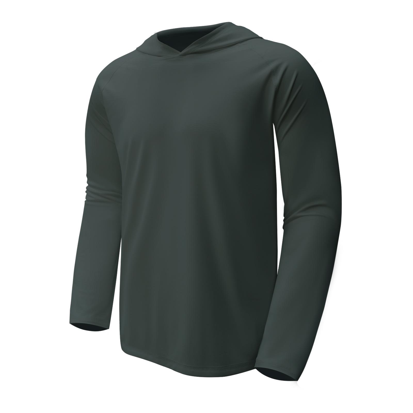 

Легкая быстросохнущая футболка с длинным рукавом, с защитой от солнца и устойчивостью к сминанию, для бега, фитнеса и повседневной носки - однотонная худи T70