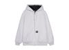 X Dickies Quilted Lined Zip Up Hooded Sweatshirt Ash Grey