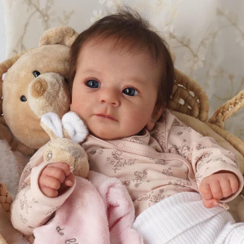 48cm Životaschopné Reborn Panenky Felicia Měkké Tělo z Látky Panenka Novorozence 3D Ručně Malovaná Živá Panenka pro Děti Společnice na Spaní Hračka