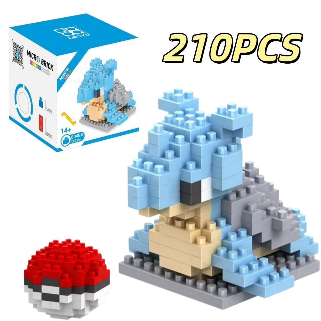 61 Style Funny Building Blocks Assembly Anime Picachu Charizard Doll Blastoise Bulbasaur Gengar Bricks Toy for Kid