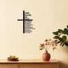 Durable Metal Cross Wall Art for Teen Boys Room Motivational Son of God Sign Christian Decor