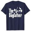 Rolig Dogfather Hundälskare Husdjur Pappa Ägare Pappa Fars Dag T-shirts Män Mode Casual T-shirt 100% Bomull Lös Oversized T-shirt