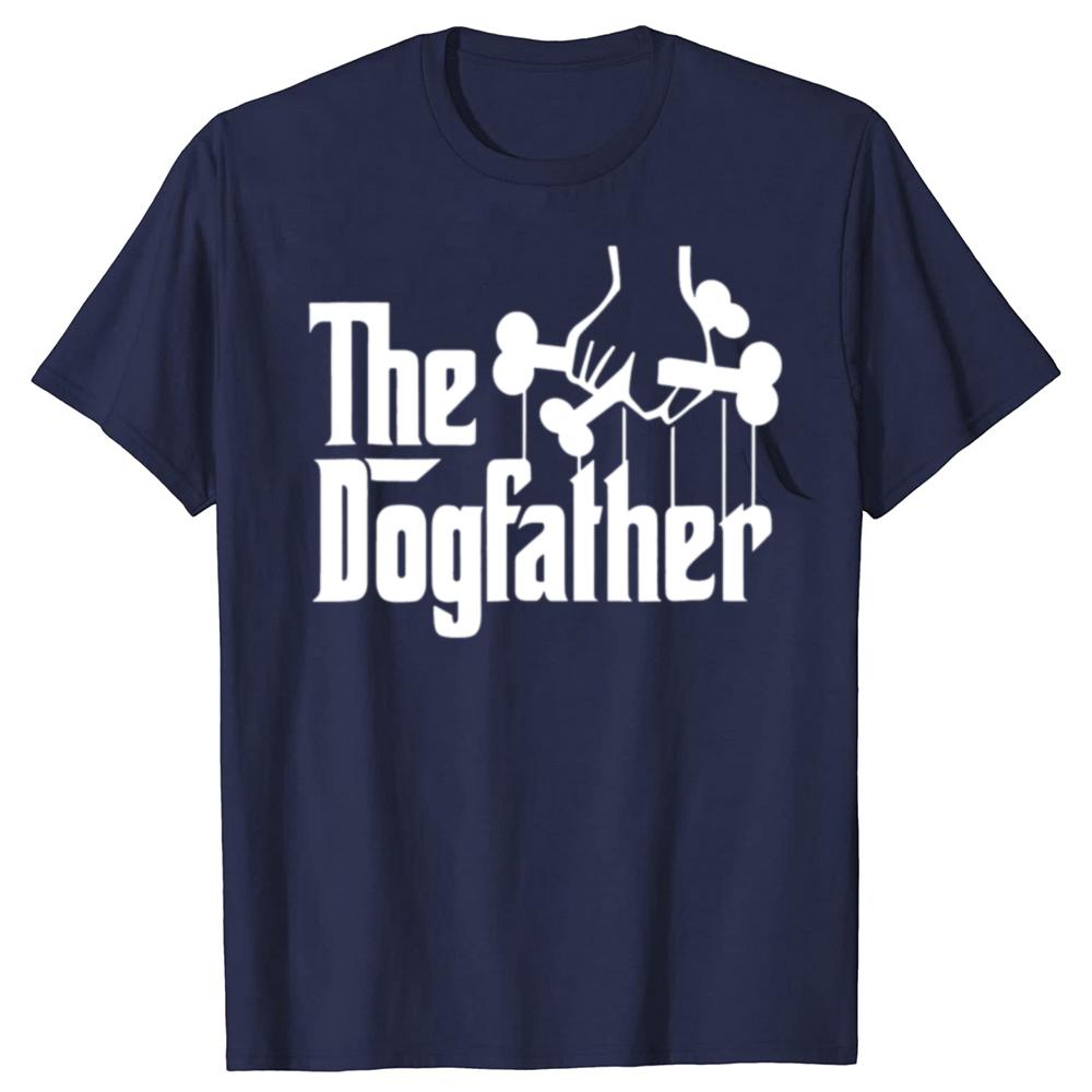 Rolig Dogfather Hundälskare Husdjur Pappa Ägare Pappa Fars Dag T-shirts Män Mode Casual T-shirt 100% Bomull Lös Oversized T-shirt