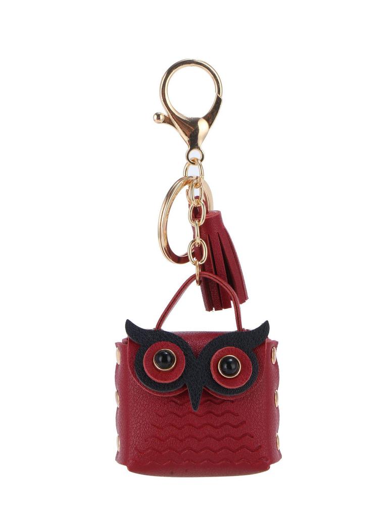 Korean Tassel Owl Coin Purse & Keychain – Trendy Cartoon Earphone Bag Charm