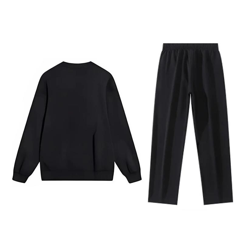 Li Ning Letter Trendy Fashion Loose Skin-Friendly Soft Comfortable Versatile Round Neck Pullover Sweatshirt Casual Sports Suit YTLV113-4+AKLUC03-1