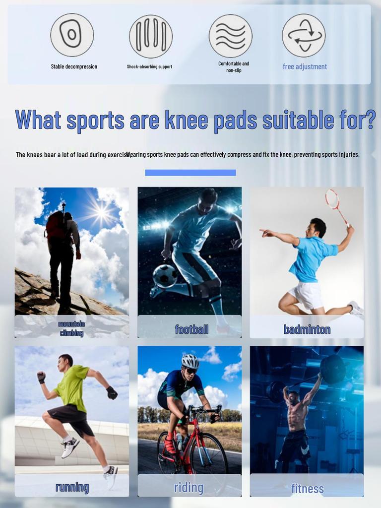 Breathable Open-Patella Knee Brace with Silicone Spring Meniscus Support