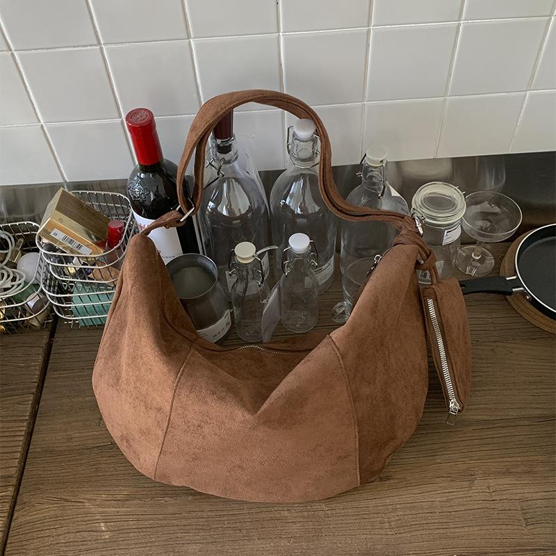 Bags Women's 2025 New Trendy and Popular Daily Commuter Versatile Splicing Shoulder Bag Large Capacity Crossbody Dumpling Bag