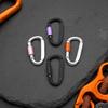 4Pcs Heavy Duty Carabiner Clip, Aluminum Alloy Outdoor Keychain Carabiner, D Shaped Metal Hook Buckle for Water Bottle, Key, Backpack