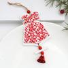 Christmas Wooden Ornaments Red White Heart Bell Star Shaped Hanging Ornament with Bells for Tree Mantel Stair Rail Holiday Decor