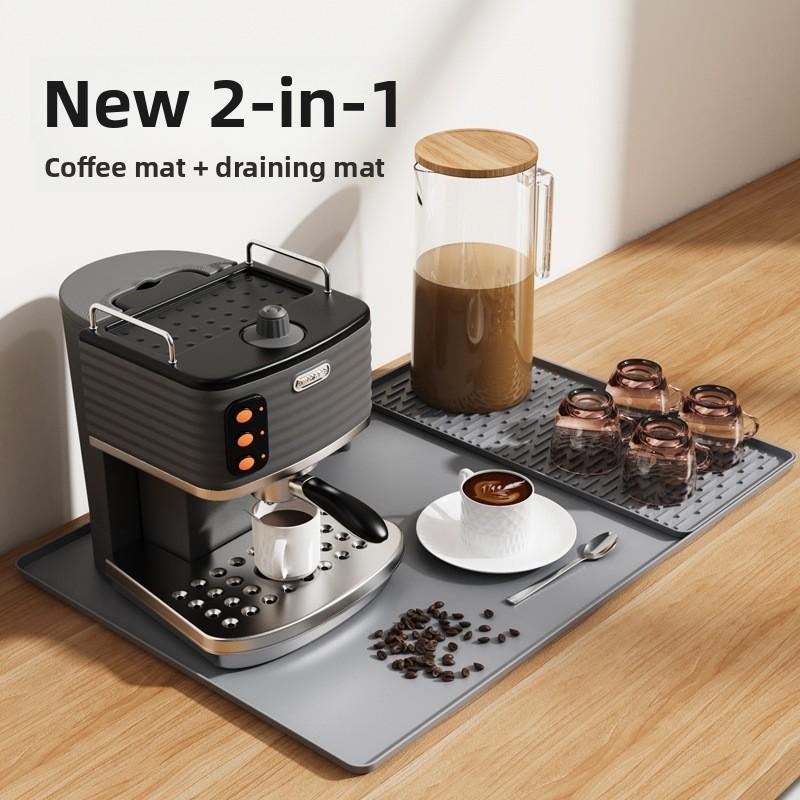 Kitchen Multifunctional Silicone Coaster Non-Slip Heat Resistant Mat Household Coffee Cup Tray Draining Protection Table Mat