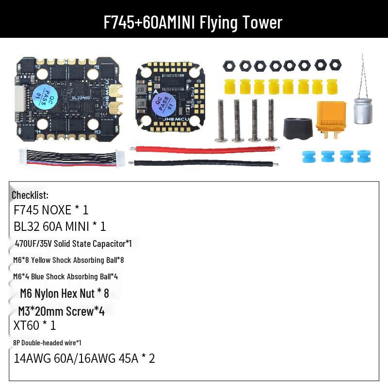 JHEMCU F745 F7 Flight Controller & ESC Stack