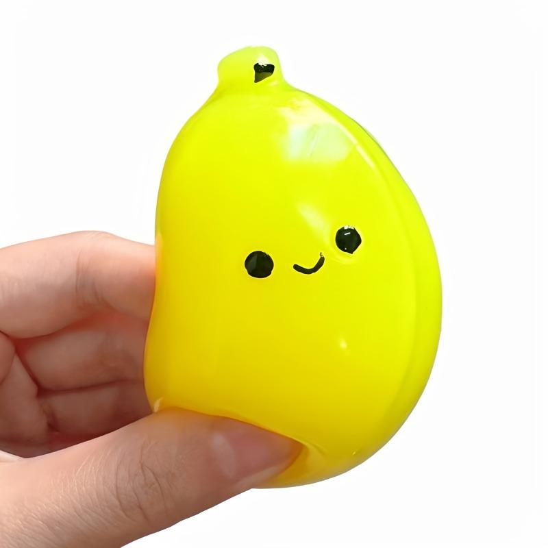 Super Soft Handmade Rubber Banana Toy Simulated Fruit Slow Rebound Pressure Relief Clip Compression Toy Children's Holiday Gift