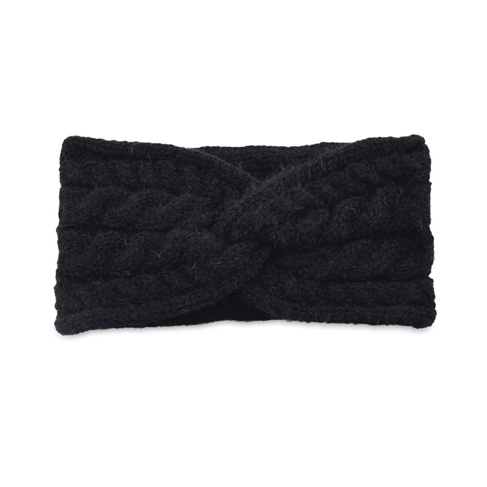 Fascia per capelli a treccia doppia europea e americana con paraorecchie - Accessorio per capelli in finta lana di visone per autunno/inverno caldo