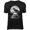 Raven Skull T-Shirt – Gothic Arch, Falling Feathers, Dark Omen Death Art