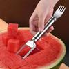 1 Pcs Outil de Coupe Pastèque en Acier Inoxydable Four Multifonctionnel Coupeur Diviseur Bloc de Coupe Outil Pastèque Fourchette à Fruits