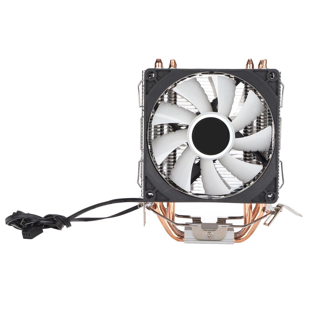 CPU Fan Direct Contact Technology RGB Lighting Low Noise Computer Cooler for Intel LGA 775 for Core2DUODual Fan