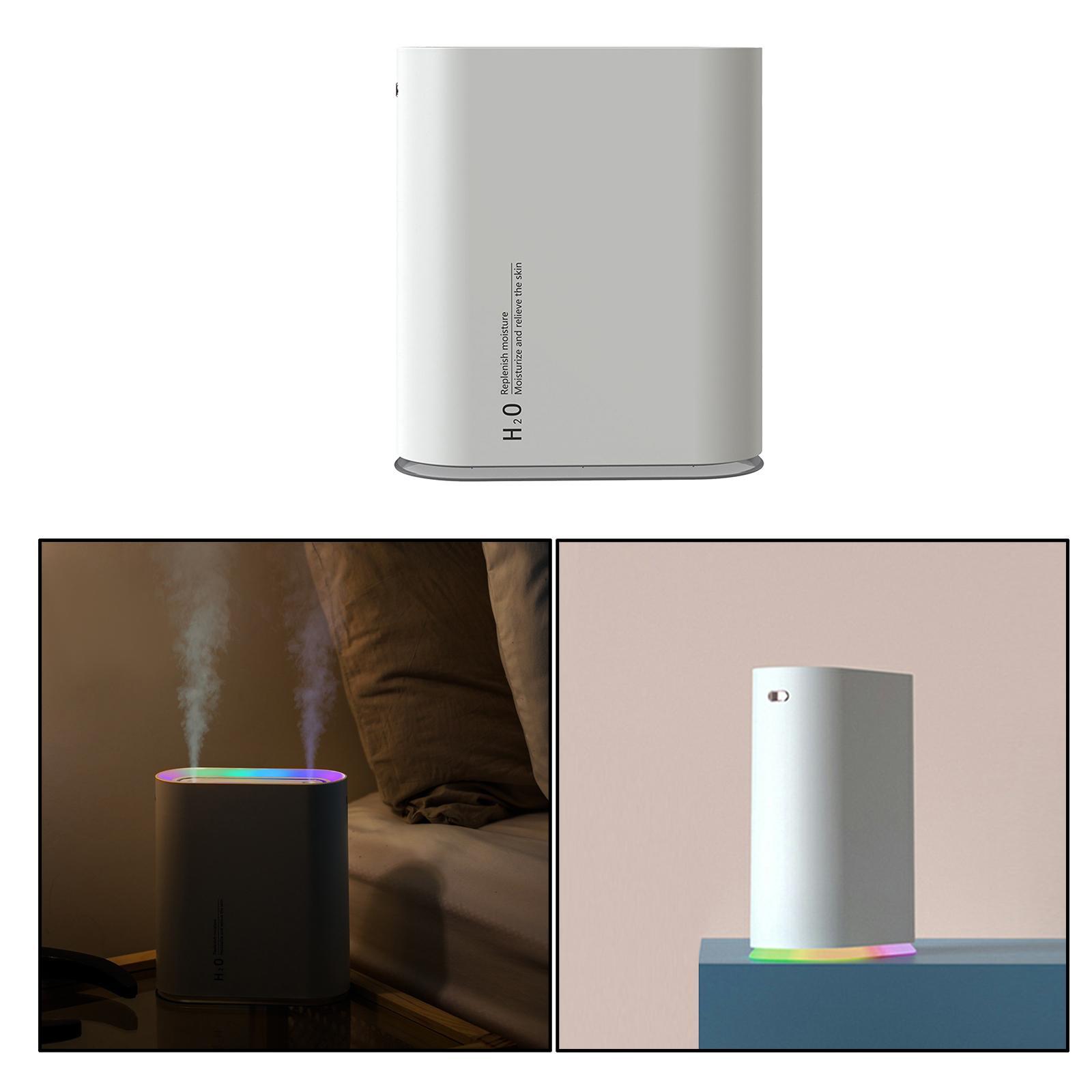 

1000 мл увлажнитель воздуха с USB-подсветкой, цветной ночник, тихий для дома и автомобиля белый