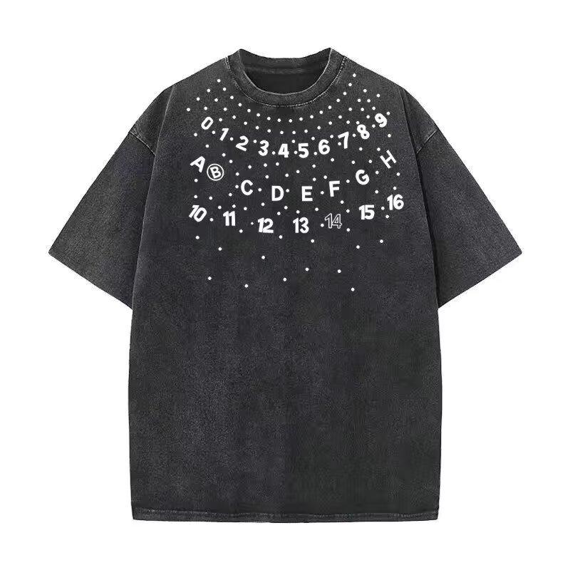 

Трендовая брендовая летняя мужская футболка с крестом, звездным небом и горячими бриллиантами, с круглым вырезом и короткими рукавами, модная молодежная универсальная футболка 5XL серый