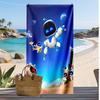 Astro-Bot Bedrucktes Schnelltrocknendes Strandtuch Super Saugfähiges Weiches Leichtes Badetuch für Pool Sommer Reisen