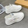 Thick-soled fashion women's shoes summer thin mesh breathable fashion trend increases versatile soft-soled white shoes