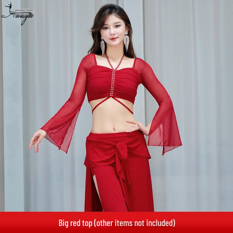 Huayu Dancewear Women's Sexy Belly Dance Practice Top for Beginners