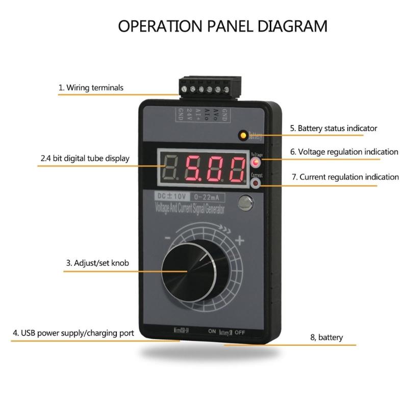 Easy Carry  Signal Source Tester Featuring Digital Display Multifunction Signal Generator for Engineers & Technicians